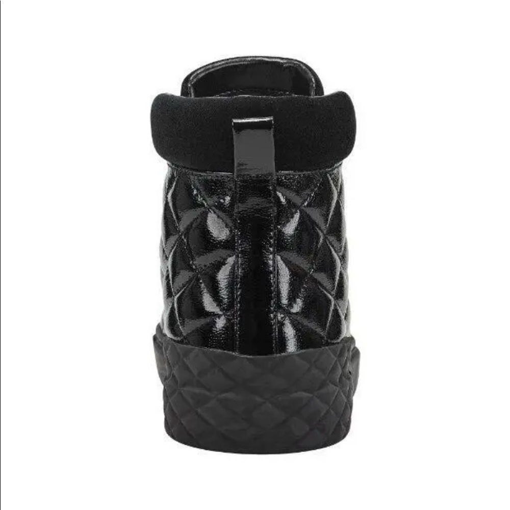 Marc Fisher Dulce Quilted Patent‎ Leather Lace Up High Top Sneakers - Picture 11 of 13